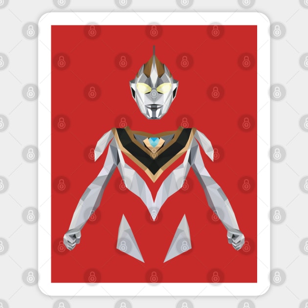 Ultraman Gaia (Low Poly Style) Sticker by The Toku Verse